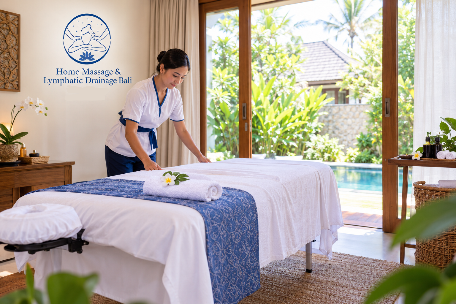 Prepare Your Villa room for a professional lymphatic home massage in Bali