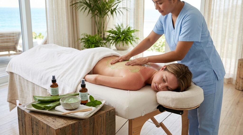 Sun Burn Massage Aloe Vera